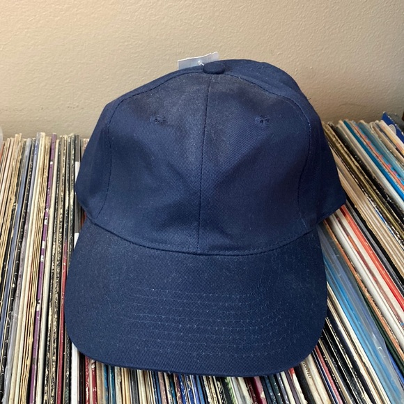 2 Unisex Classic Navy Blue + Tan Baseball Hats Cap NWT - Picture 3 of 16